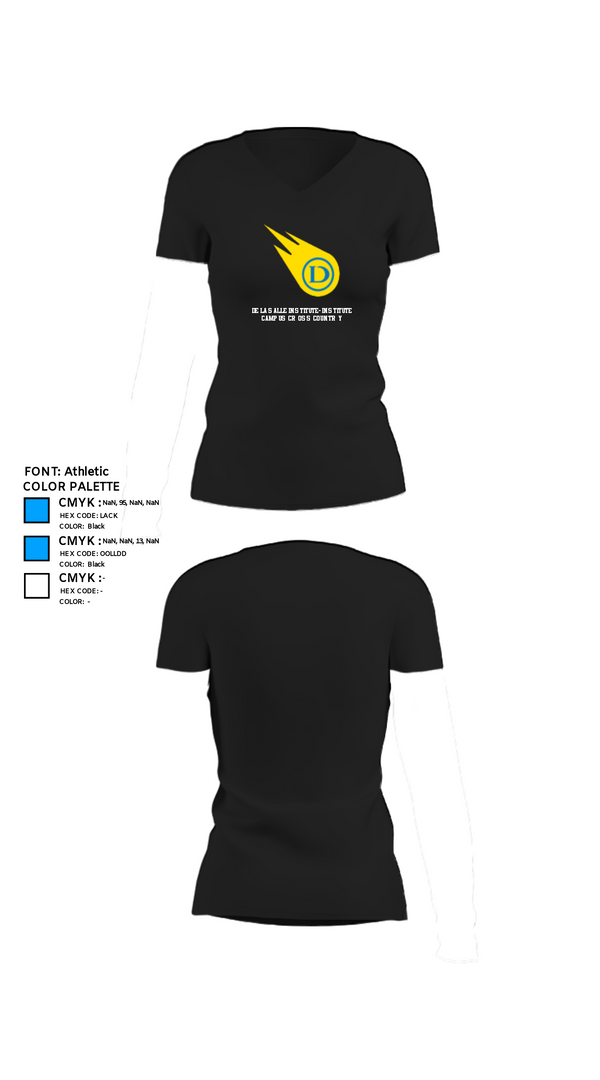 Womens Short Sleeve Vneck Shirt, De La Salle Institute-Institute Campus Cross Country, Cross Country, Teamtime, Team time, sublimation, custom sports apparel, team uniforms, spirit wear, spiritwear, sports uniforms, custom shirts, team store, custom team store, fundraiser sports, apparel fundraiser