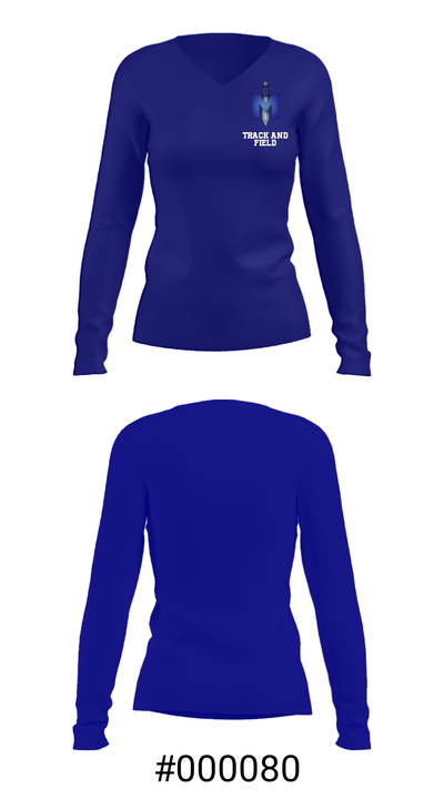 iMater Knights 12068030 Women's Long Sleeve V-neck Shirt - 20