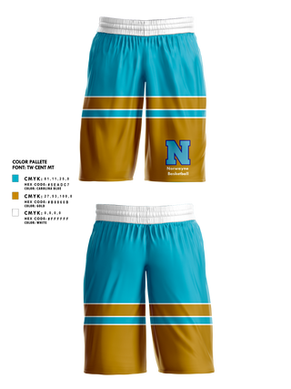 Mens Basketball Shorts, Norwayne Middle School Basketball, Men's Basketball, Teamtime, Team time, sublimation, custom sports apparel, team uniforms, spirit wear, spiritwear, sports uniforms, custom shirts, team store, custom team store, fundraiser sports, apparel fundraiser