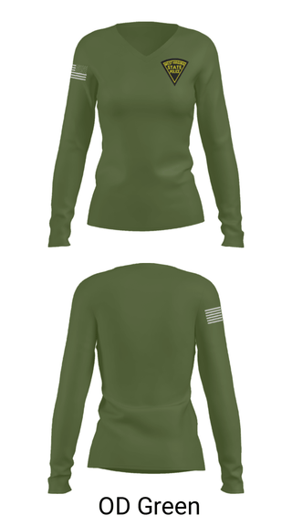 Womens Long Sleeve Vneck Shirt, West Virginia State Police, Police, Teamtime, Team time, sublimation, custom sports apparel, team uniforms, spirit wear, spiritwear, sports uniforms, custom shirts, team store, custom team store, fundraiser sports, apparel fundraiser