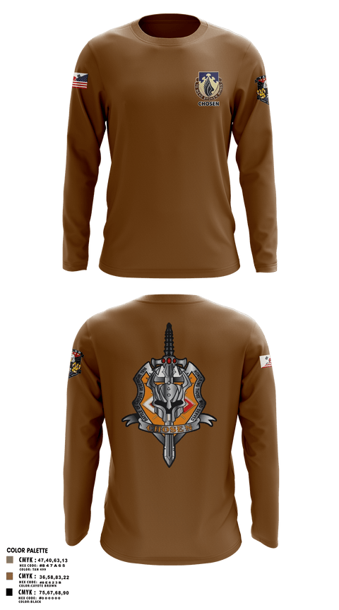 Long Sleeve Performance Polo, C-Co 602D ASB, Army, Teamtime, Team time, sublimation, custom sports apparel, team uniforms, spirit wear, spiritwear, sports uniforms, custom shirts, team store, custom team store, fundraiser sports, apparel fundraiser