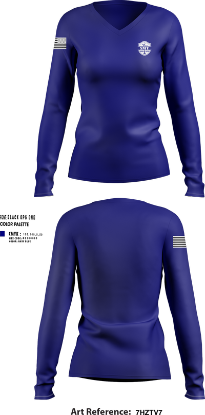 S.M.T Osaka Women's Long Sleeve V-neck Shirt - 254