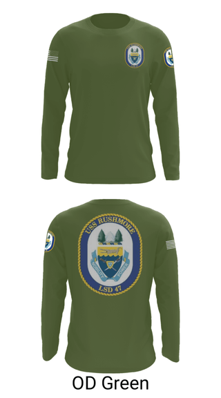 Long Sleeve Performance Shirt, USS RUSHMORE, Navy, Teamtime, Team time, sublimation, custom sports apparel, team uniforms, spirit wear, spiritwear, sports uniforms, custom shirts, team store, custom team store, fundraiser sports, apparel fundraiser