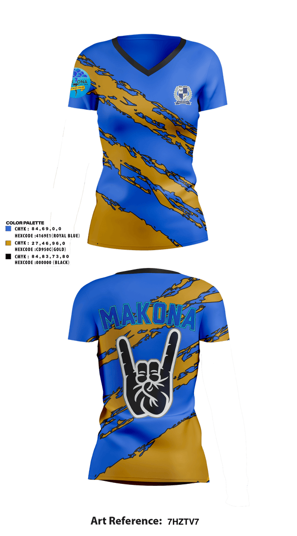 Womens Short Sleeve Vneck Shirt, MAKONA Fraternity, E-Sports, Teamtime, Team time, sublimation, custom sports apparel, team uniforms, spirit wear, spiritwear, sports uniforms, custom shirts, team store, custom team store, fundraiser sports, apparel fundraiser