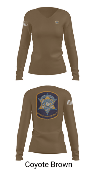 Womens Long Sleeve Vneck Shirt, Criminal Investigation, , Teamtime, Team time, sublimation, custom sports apparel, team uniforms, spirit wear, spiritwear, sports uniforms, custom shirts, team store, custom team store, fundraiser sports, apparel fundraiser