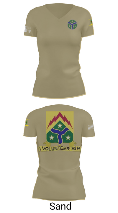 278th Armored Cavalry 65599627 Women's Short Sleeve V-neck Shirt - 88