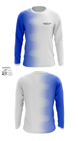 Long Sleeve Performance Shirt, Hopkins Youth Baseball Association, Baseball, Teamtime, Team time, sublimation, custom sports apparel, team uniforms, spirit wear, spiritwear, sports uniforms, custom shirts, team store, custom team store, fundraiser sports, apparel fundraiser