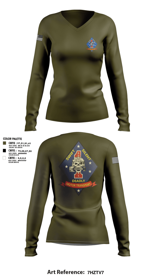 Womens Long Sleeve Vneck Shirt, 1st Recon1st Recon, , Teamtime, Team time, sublimation, custom sports apparel, team uniforms, spirit wear, spiritwear, sports uniforms, custom shirts, team store, custom team store, fundraiser sports, apparel fundraiser