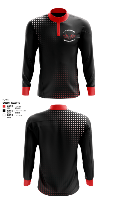 Rio Grande high school 40149614 Quarter Zip Jacket - 1