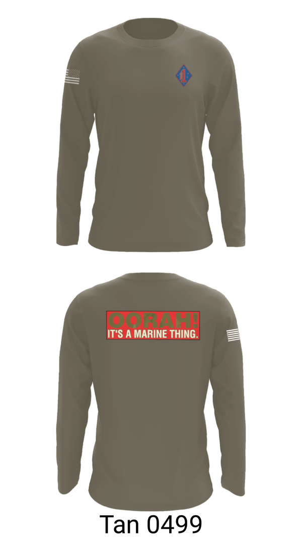 Long Sleeve Performance Shirt, 1st Marine Regiment, Marines, Teamtime, Team time, sublimation, custom sports apparel, team uniforms, spirit wear, spiritwear, sports uniforms, custom shirts, team store, custom team store, fundraiser sports, apparel fundraiser