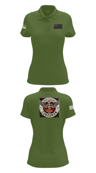 Womens Short Sleeve Performance Polo, Hospital Corpsman, , Teamtime, Team time, sublimation, custom sports apparel, team uniforms, spirit wear, spiritwear, sports uniforms, custom shirts, team store, custom team store, fundraiser sports, apparel fundraiser