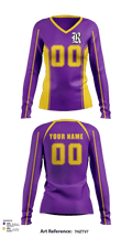 Reynoldsburg Volleyball 9804272 Women's Long Sleeve V-neck Shirt -1 133