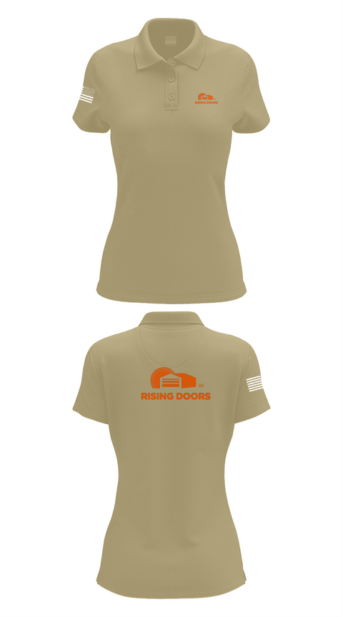 Womens Short Sleeve Performance Polo, Rising Doors, Army, Teamtime, Team time, sublimation, custom sports apparel, team uniforms, spirit wear, spiritwear, sports uniforms, custom shirts, team store, custom team store, fundraiser sports, apparel fundraiser