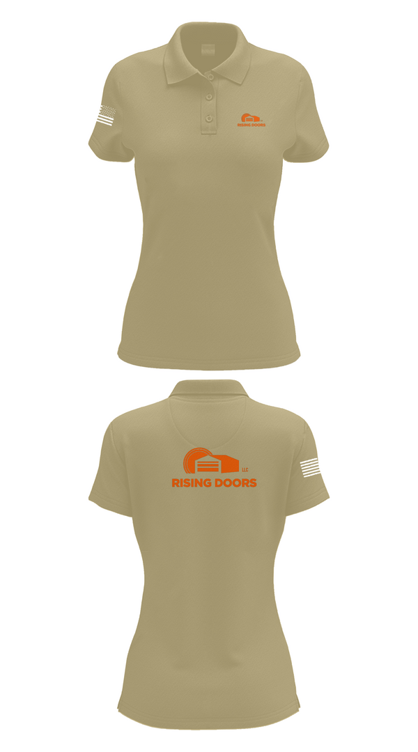 Womens Short Sleeve Performance Polo, Rising Doors, Army, Teamtime, Team time, sublimation, custom sports apparel, team uniforms, spirit wear, spiritwear, sports uniforms, custom shirts, team store, custom team store, fundraiser sports, apparel fundraiser
