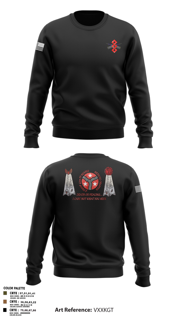 Crew Neck Sweatshirt, q trp 4/278th, , Teamtime, Team time, sublimation, custom sports apparel, team uniforms, spirit wear, spiritwear, sports uniforms, custom shirts, team store, custom team store, fundraiser sports, apparel fundraiser