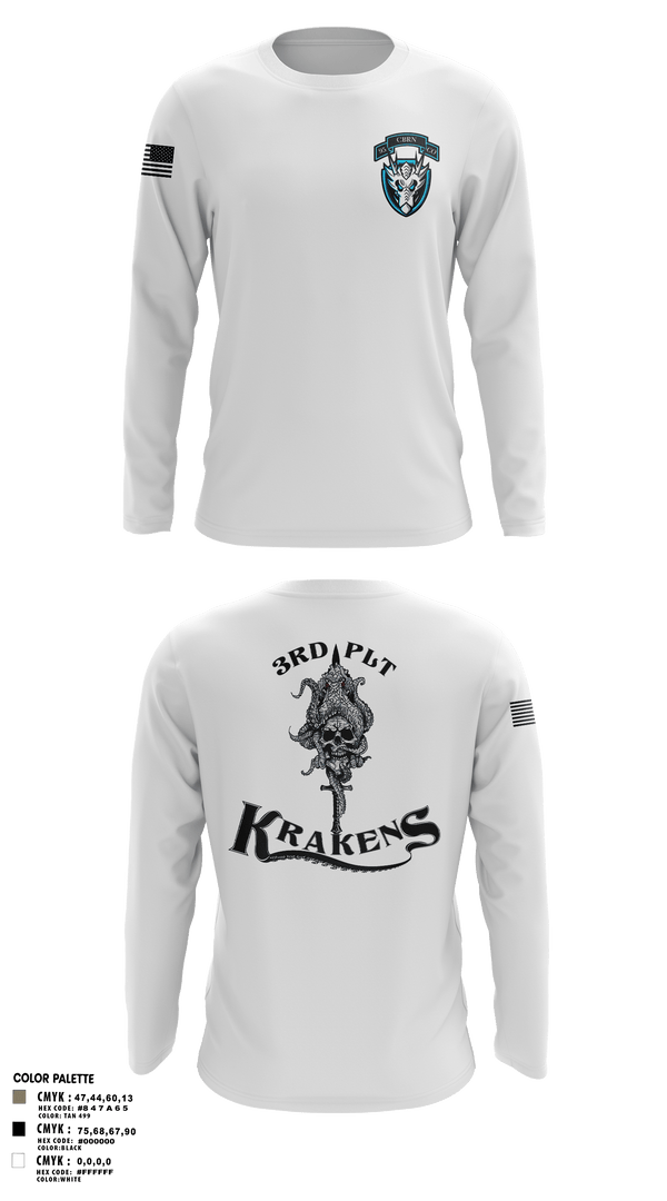 Long Sleeve Performance Shirt, 3RD PLT95TH CBRN3rd plt, Army, Teamtime, Team time, sublimation, custom sports apparel, team uniforms, spirit wear, spiritwear, sports uniforms, custom shirts, team store, custom team store, fundraiser sports, apparel fundraiser