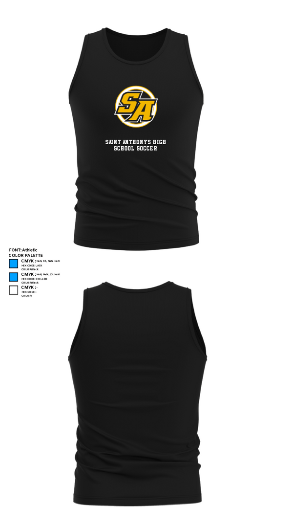 Tank Top, Saint Anthony's High School Soccer, Women's Soccer, Teamtime, Team time, sublimation, custom sports apparel, team uniforms, spirit wear, spiritwear, sports uniforms, custom shirts, team store, custom team store, fundraiser sports, apparel fundraiser