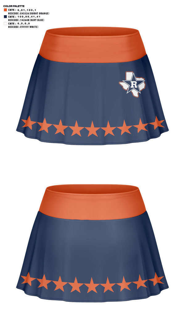 Skort, Riverside High School Cheer, Cheer, Teamtime, Team time, sublimation, custom sports apparel, team uniforms, spirit wear, spiritwear, sports uniforms, custom shirts, team store, custom team store, fundraiser sports, apparel fundraiser