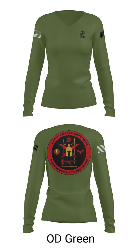 Womens Long Sleeve Vneck Shirt 1, DSAC-23DSAC-23, Marines, Teamtime, Team time, sublimation, custom sports apparel, team uniforms, spirit wear, spiritwear, sports uniforms, custom shirts, team store, custom team store, fundraiser sports, apparel fundraiser