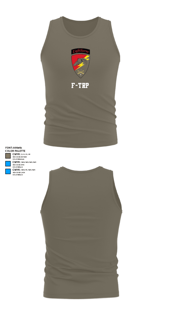 Tank Top, F-TRP, Army, Teamtime, Team time, sublimation, custom sports apparel, team uniforms, spirit wear, spiritwear, sports uniforms, custom shirts, team store, custom team store, fundraiser sports, apparel fundraiser