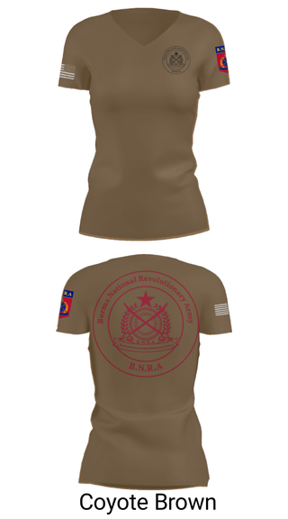 Women's Short Sleeve Vneck Shirt, B.N.R.A, Army, Teamtime, Team time, sublimation, custom sports apparel, team uniforms, spirit wear, spiritwear, sports uniforms, custom shirts, team store, custom team store, fundraiser sports, apparel fundraiser