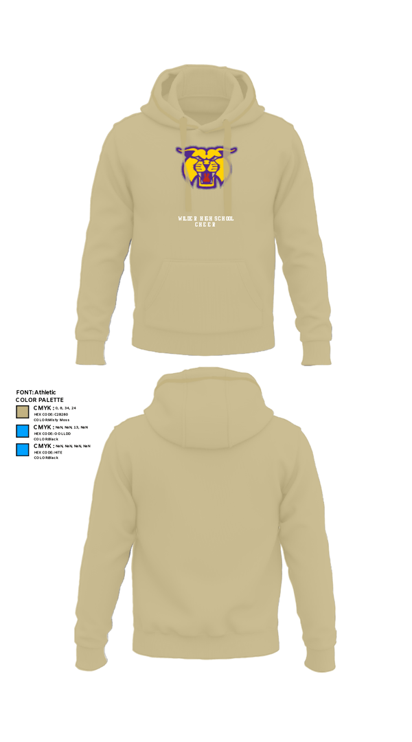 Hoodie, Wilder High School Cheer, Cheer, Teamtime, Team time, sublimation, custom sports apparel, team uniforms, spirit wear, spiritwear, sports uniforms, custom shirts, team store, custom team store, fundraiser sports, apparel fundraiser