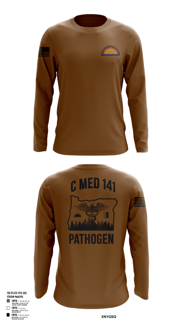 Long Sleeve Performance Shirt, C MED 141, National Guard, Teamtime, Team time, sublimation, custom sports apparel, team uniforms, spirit wear, spiritwear, sports uniforms, custom shirts, team store, custom team store, fundraiser sports, apparel fundraiser