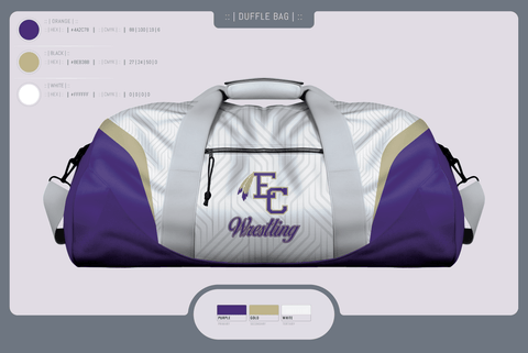 Duffle Bag, East Coweta High School Wrestling, Wrestling, Teamtime, Team time, sublimation, custom sports apparel, team uniforms, spirit wear, spiritwear, sports uniforms, custom shirts, team store, custom team store, fundraiser sports, apparel fundraiser