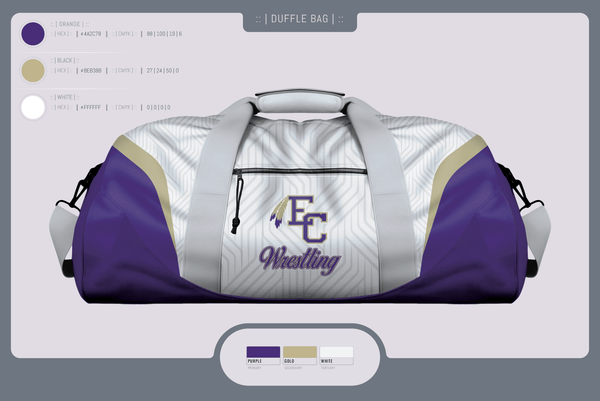 Duffle Bag, East Coweta High School Wrestling, Wrestling, Teamtime, Team time, sublimation, custom sports apparel, team uniforms, spirit wear, spiritwear, sports uniforms, custom shirts, team store, custom team store, fundraiser sports, apparel fundraiser
