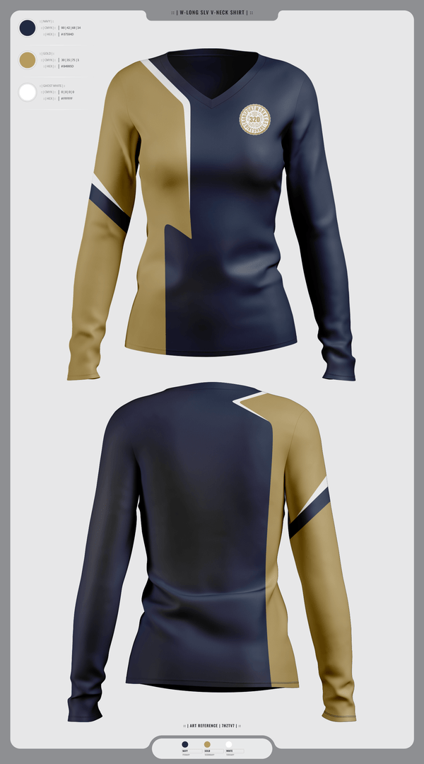 Womens Long Sleeve Vneck Shirt, TWU Local 320, , Teamtime, Team time, sublimation, custom sports apparel, team uniforms, spirit wear, spiritwear, sports uniforms, custom shirts, team store, custom team store, fundraiser sports, apparel fundraiser