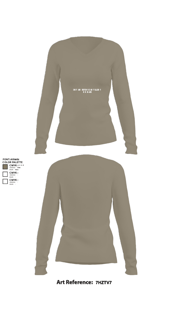Women's Long Sleeve Vneck Shirt, 31st Air Defense Artillery Brigade, Army, Teamtime, Team time, sublimation, custom sports apparel, team uniforms, spirit wear, spiritwear, sports uniforms, custom shirts, team store, custom team store, fundraiser sports, apparel fundraiser