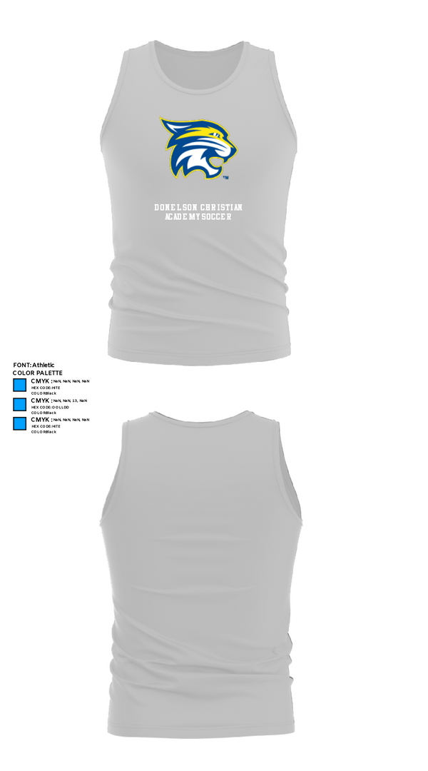 Tank Top, Donelson Christian Academy Soccer, Men's Soccer, Teamtime, Team time, sublimation, custom sports apparel, team uniforms, spirit wear, spiritwear, sports uniforms, custom shirts, team store, custom team store, fundraiser sports, apparel fundraiser