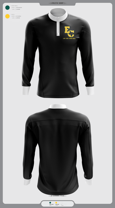 East Chambers High School Basketball 56385397 Quarter Zip Jacket - 65