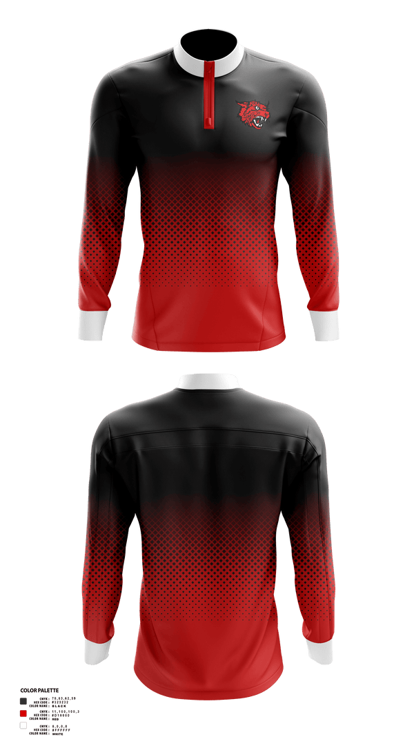 Quarter Zip Jacket, Kirbyville High School Basketball, Women's Basketball, Teamtime, Team time, sublimation, custom sports apparel, team uniforms, spirit wear, spiritwear, sports uniforms, custom shirts, team store, custom team store, fundraiser sports, apparel fundraiser