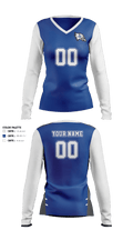 Jordan-Elbridge High School Volleyball 82166232 Women's Long Sleeve V-neck Shirt - 40