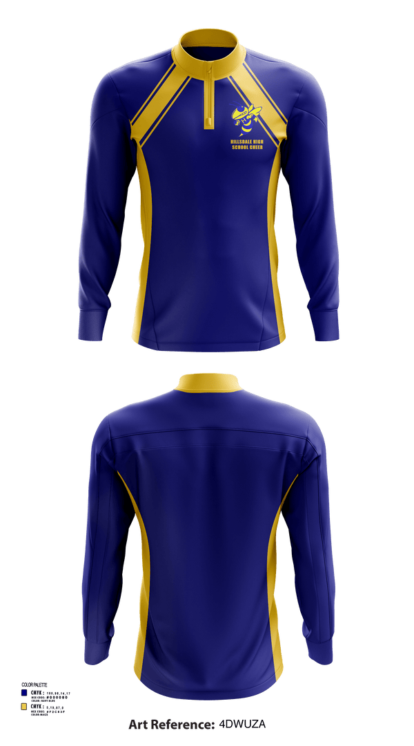 Quarter Zip Jacket, Hillsdale High School Cheer, Cheer, Teamtime, Team time, sublimation, custom sports apparel, team uniforms, spirit wear, spiritwear, sports uniforms, custom shirts, team store, custom team store, fundraiser sports, apparel fundraiser