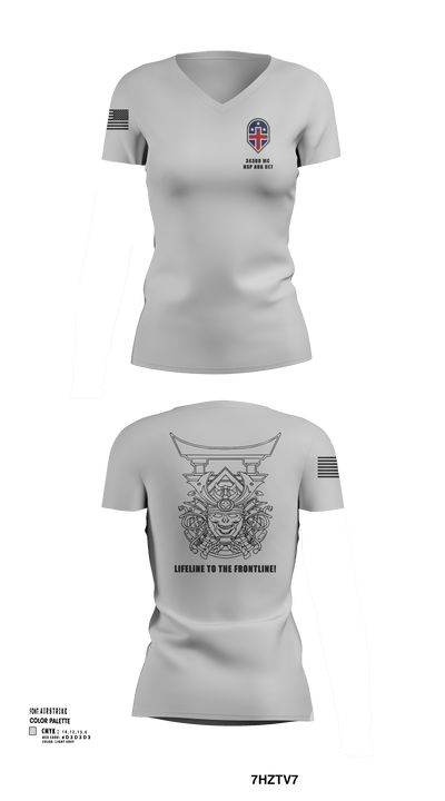 343rd Medical Hospital Augmentation Detachment 45513256 Women's Short Sleeve V-neck Shirt - 153