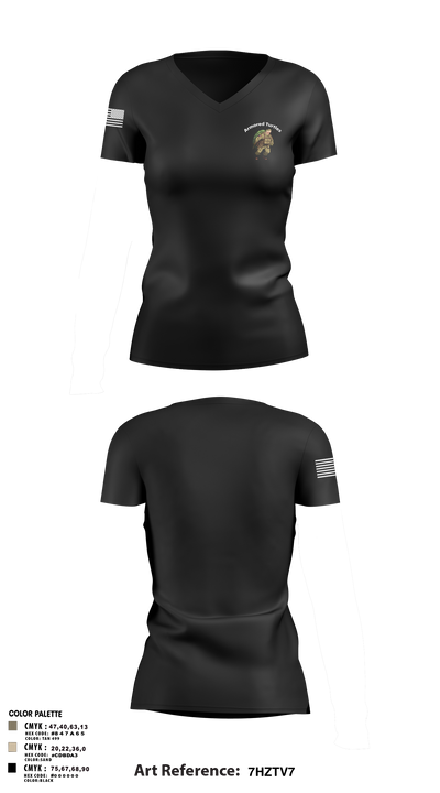 undefined Women's Short Sleeve V-neck Shirt - 3