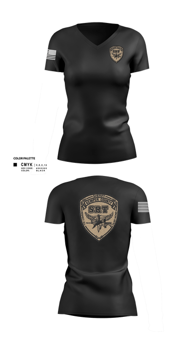 Kemper County Sheriff’s Office 63842297 Women's Short Sleeve V-neck Shirt - 3
