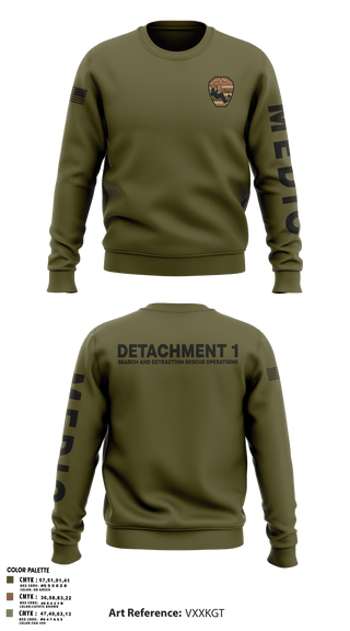 Crew Neck Sweatshirt, Detachment 1, Air Force, Teamtime, Team time, sublimation, custom sports apparel, team uniforms, spirit wear, spiritwear, sports uniforms, custom shirts, team store, custom team store, fundraiser sports, apparel fundraiser