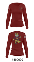 Lowpoint-Washburn Junior High School Softball 9151632 Women's Long Sleeve V-neck Shirt - 20