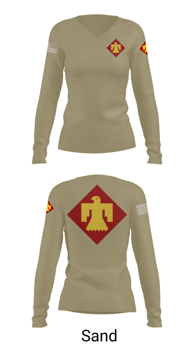 GOLD 78279862 Women's Long Sleeve V-neck Shirt - 97