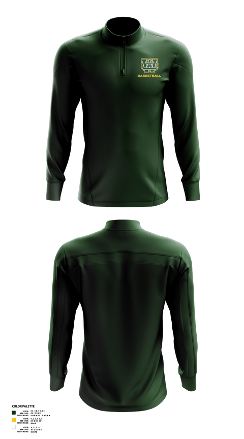 Quarter Zip Jacket, Wilkes Central High School Basketball, Men's Basketball, Teamtime, Team time, sublimation, custom sports apparel, team uniforms, spirit wear, spiritwear, sports uniforms, custom shirts, team store, custom team store, fundraiser sports, apparel fundraiser