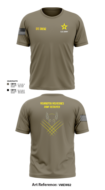 Wilmington Army Recruiting Station 61290621 Short Sleeve Performance Shirt - 3