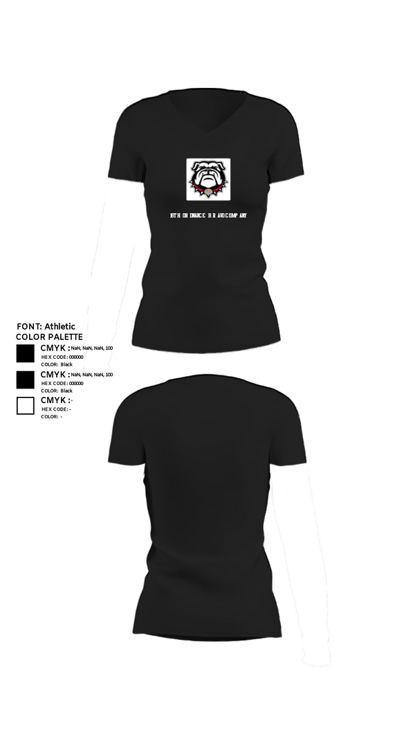 Women's Short Sleeve Vneck Shirt, 16TH ordnance Bravo Company, , Teamtime, Team time, sublimation, custom sports apparel, team uniforms, spirit wear, spiritwear, sports uniforms, custom shirts, team store, custom team store, fundraiser sports, apparel fundraiser