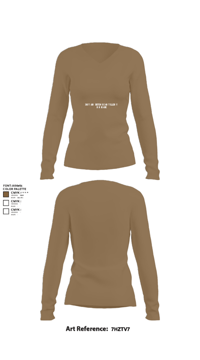 31st Air Defense Artillery Brigade 44742627 Women's Long Sleeve V-neck Shirt - 2