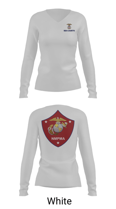 GySgt Samuel Grange Squadron 2924524 Women's Long Sleeve V-neck Shirt - 9
