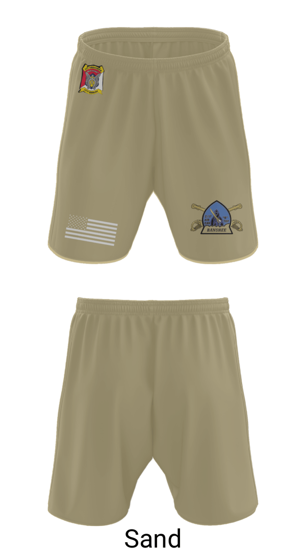 Athletic Shorts With Pockets, B Troop 2-17 Cav REGT, , Teamtime, Team time, sublimation, custom sports apparel, team uniforms, spirit wear, spiritwear, sports uniforms, custom shirts, team store, custom team store, fundraiser sports, apparel fundraiser
