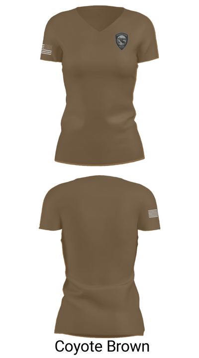 Morristown Police Department 25451199 Women's Short Sleeve V-neck Shirt - 8