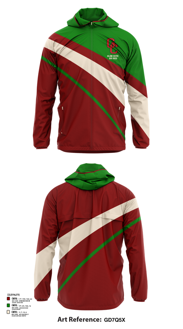Windbreaker, Glen Cove Big Red, Track & Field, Teamtime, Team time, sublimation, custom sports apparel, team uniforms, spirit wear, spiritwear, sports uniforms, custom shirts, team store, custom team store, fundraiser sports, apparel fundraiser